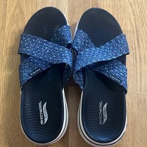 Skechers Women's Navy Slide Sandals
